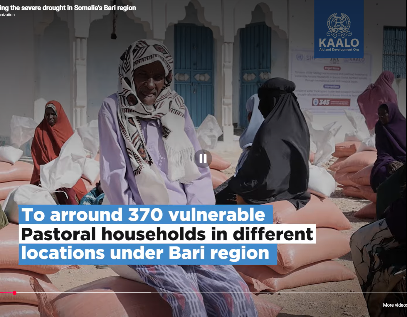 KAALO is addressing the severe drought in Somalia's Bari region